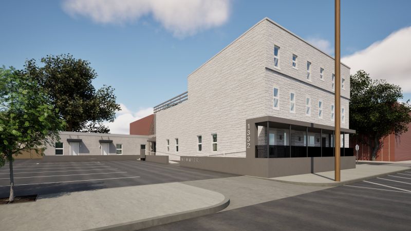 Rendering of the renovated building at 1332 N. 2nd Street