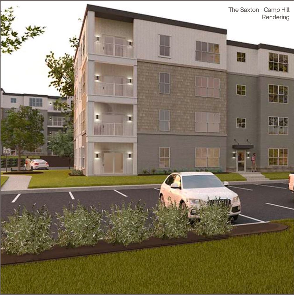 Rendering of The Saxton apartments in Camp Hill